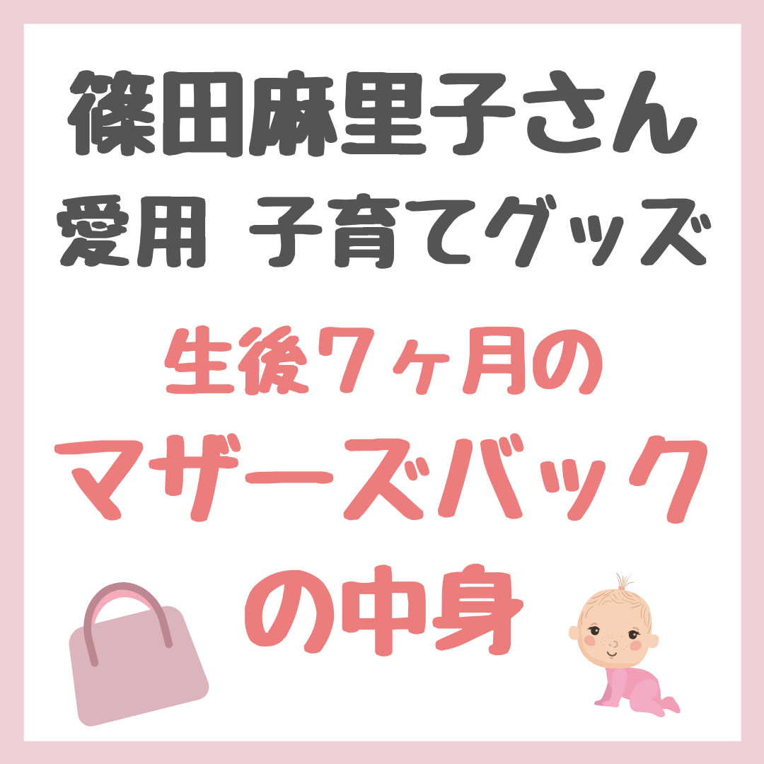 篠田麻里子さん愛用子育てグッズ 生後7ヶ月のマザーズバッグ中身 まとめ Sappiのブログ